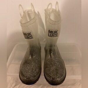 Mike Luks Clear sparkle rain boots size 13/1